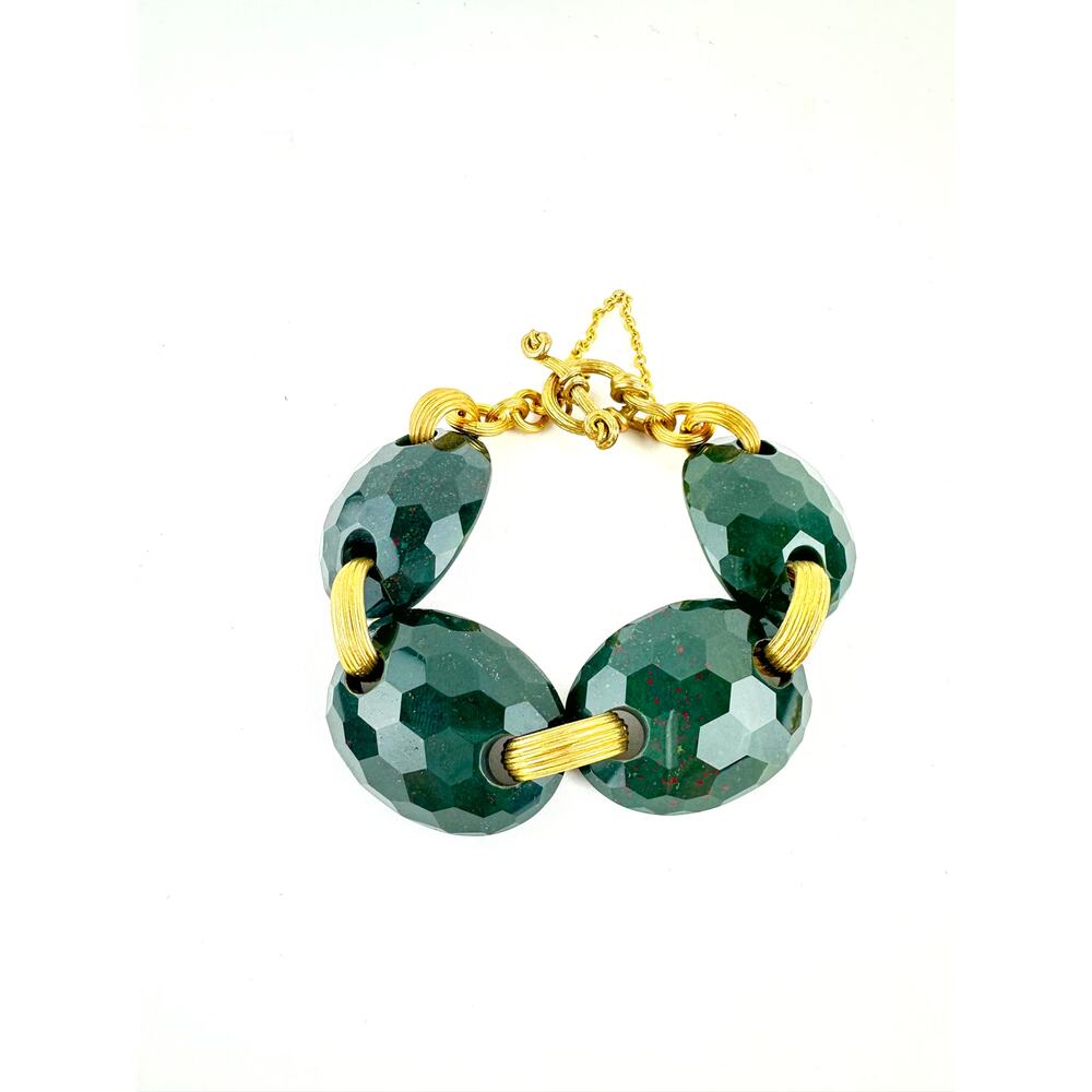 Stephen Dwek Bloodstone Bronze Bracelet